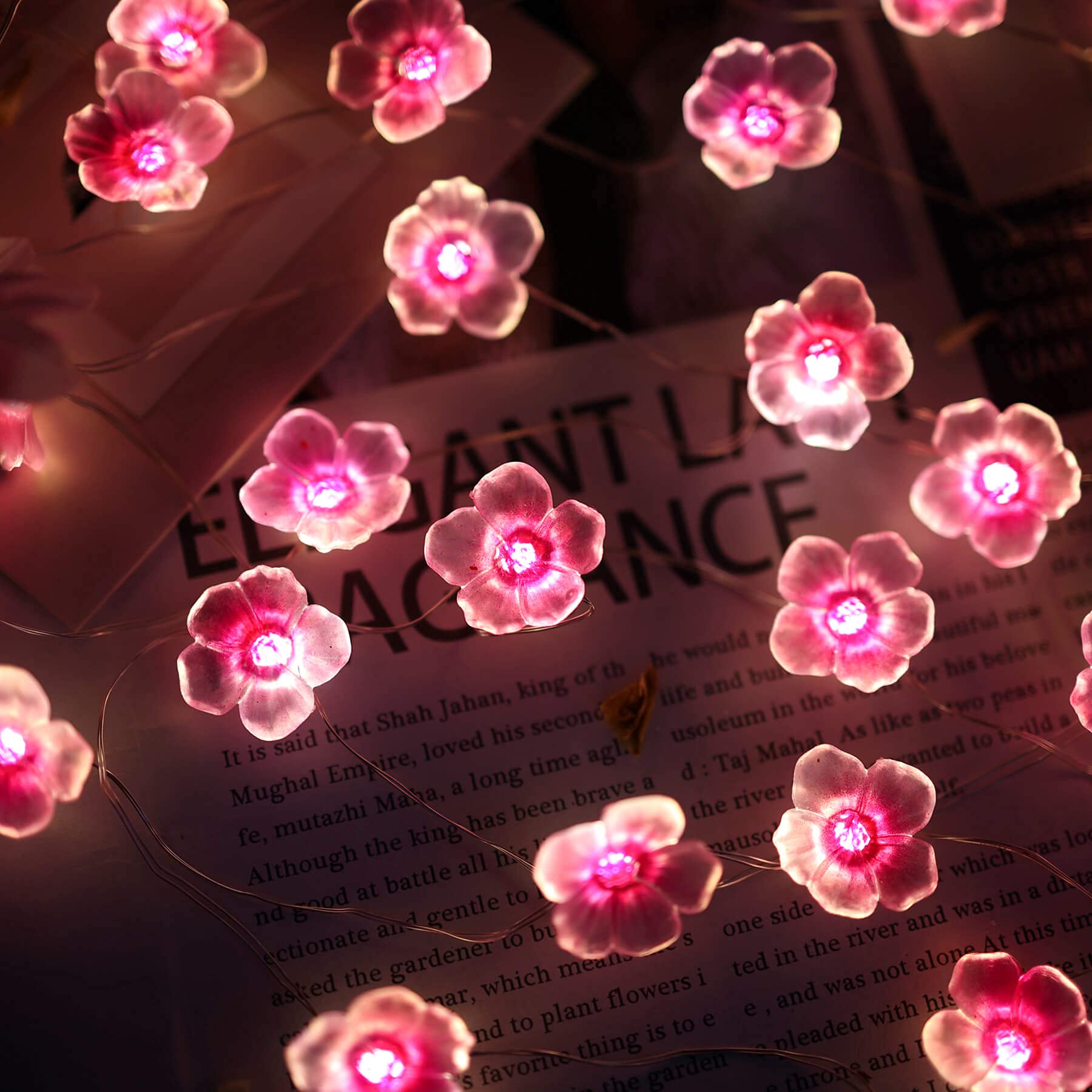 Amazon.com: Cherry Blossom Fairy String Lights Sakura Pink Flower